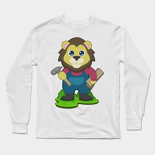 Lion Carpenter Hammer Long Sleeve T-Shirt